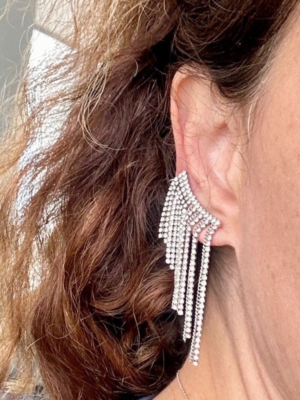 MNG | One side diamond earring